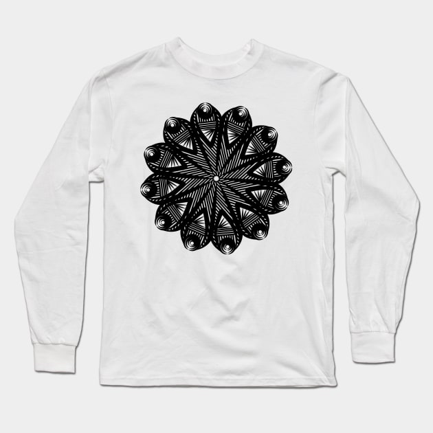 Decoration Line Art Long Sleeve T-Shirt by Shop Ovov